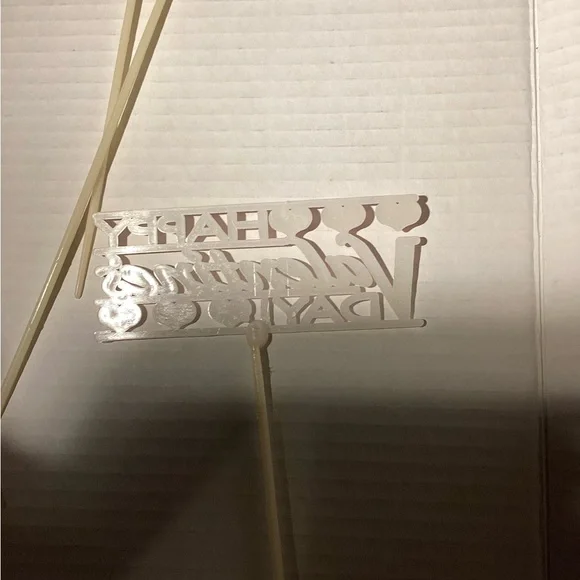 Happy Valentines Day Floral Picks Decor- Red and White NWOT - Picture 2 of 4